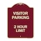 Signmission Visitor Parking Visitor Parking 2 Hour Limit Heavy-Gauge Aluminum Sign, 24" x 18", BU-1824-22729 A-DES-BU-1824-22729 - alternate 1